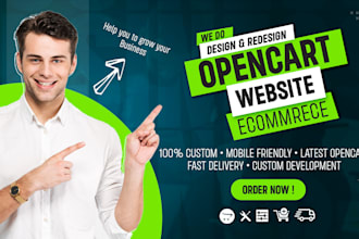 design an opencart ecommerce website for you