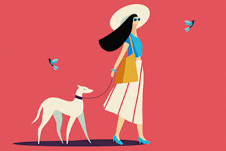 design your modern web illustration
