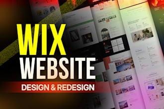 build wix website, design wix or redesign wix website