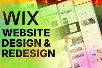 build wix website, design wix or redesign wix website