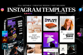 design editable instagram and facebook templates