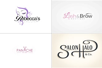do feminine cosmetics beauty salon logo design