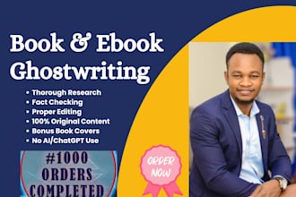 professionally write a well researched book or ebook on any discipline