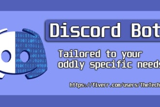 make you a unique discord bot for any purpose