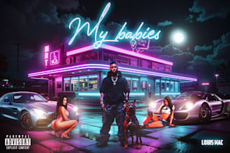 design unique album or mixtape cover artwork for your song
