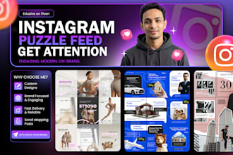 design awesome instagram puzzle feed for you