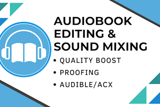 do audiobook editing and sound mixing for audible, acx
