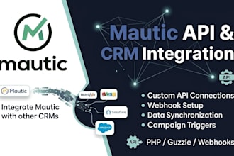 build custom mautic API integrations, webhooks, and CRM sync