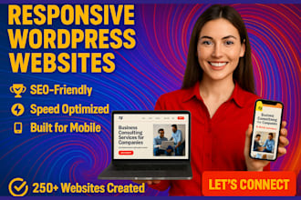 design a responsive, SEO optimized wordpress website using elementor pro
