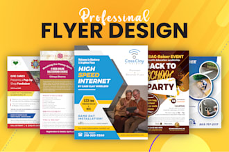 do professional flyer or leaflet design for your business in 24 hours