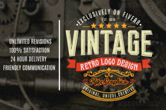 do creative vintage, retro, badge, outdoor or business logo design