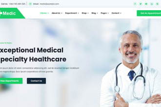 make hospital, clinic, laboratory, diagnostic and homecare websites