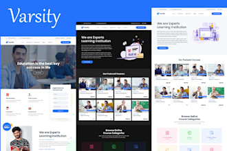 create a school, college, varsity, and online course website
