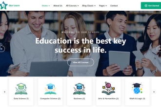 make kindergarten, school, college, varsity, and online course website