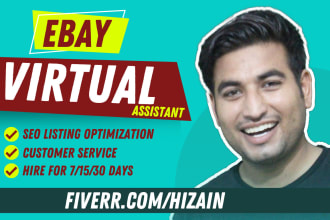 be your ebay virtual assistant SEO listing, customer service