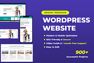 build responsive wordpress website design and web design