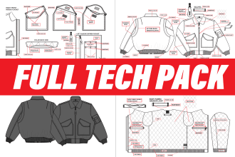 create a tech pack for fashion wear sportswear and activewear