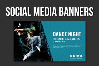 do creative social media design, post, banner ads