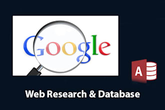 do your web research and database works
