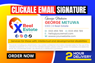 design HTML email signature with animated logo for business