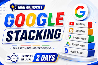 boost SEO rankings and maps ranking with google stacking