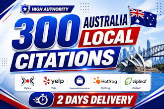 do 300 local seo citations for your australian business