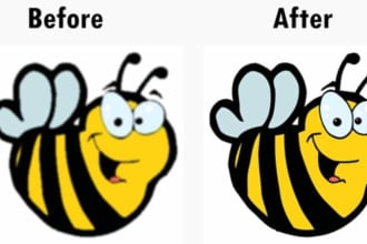 redraw, redo, resize logo or image to vector image