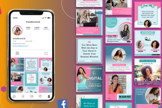 design social media posts, ads, canva templates