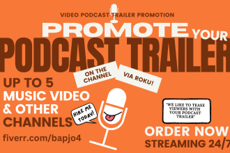 promote your podcast on the music video channel