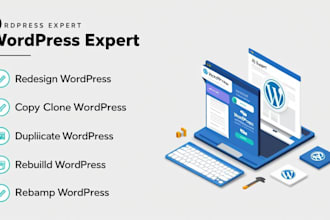 duplicate, revamp, copy clone or redesign wordpress website design in elementor