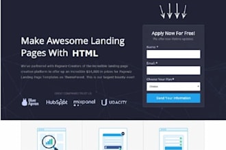 design beautiful landing page with custom mailchimp signup