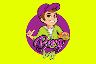 design comic character logo