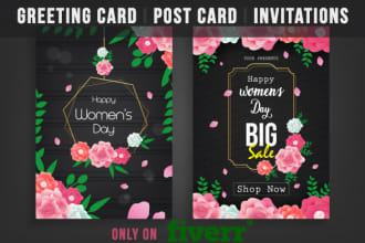 design a illustrated greeting card, post card or invitation