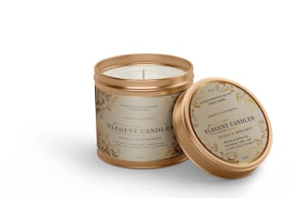 candle label design with unlimited revisions