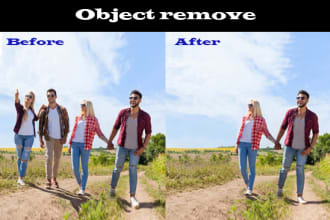 photoshop to add or remove person color correction and any kind of photo editing