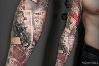 create a tattoo  design of tattoo sleeve