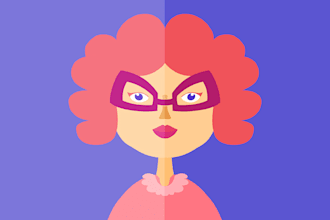design a minimalist flat cartoon profile picture or avatar