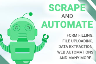 develop bot for data scraping and website automations