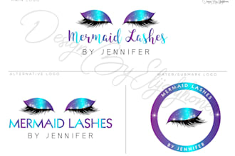 design makeup,eyelash and cosmetic logo for your business