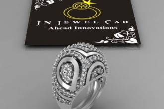 create 3d cad model designing of any jewelry
