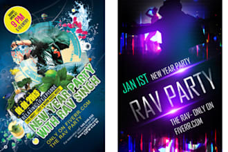 design any type of Flyer, Cover, Poster, Banner, Billboard within 12 hours