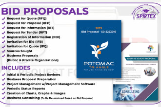 prepare a rfp rfq rfi sources sought bid proposal