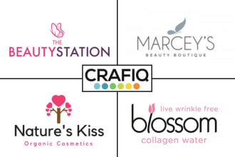 do modern feminine beauty salon cosmetics makeup brand logo