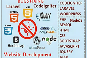 fix php, mysql bugs and js, jquery, htmlcss, bootstrap issues