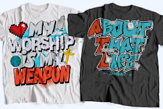 create professional typographic t shirt design