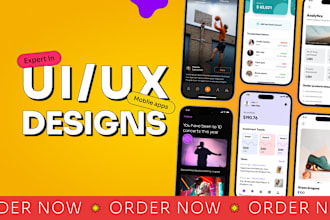 design website or mobile app ui ux mock up in figma or adobe xd