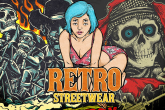 create tshirt illustration design with cartoon style