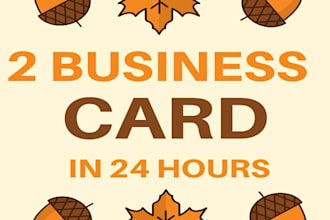 design 2 professional business card within 24 hours