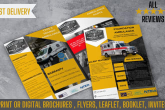design superb print or digital brochures flyers leaflet bifold trifold