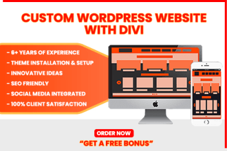 design and create a custom website with divi